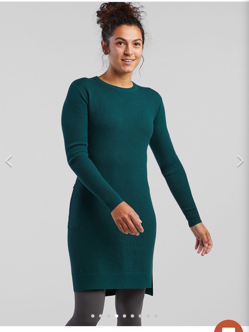 Title Nine Woolicious Waffle Sweater dress Teal size M
